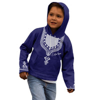 Printed Dashiki African Kid Hoodie Blue - Wonder Print Shop
