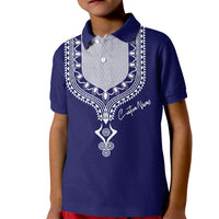 Printed Dashiki African Kid Polo Shirt Blue - Wonder Print Shop