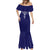 Printed Dashiki African Mermaid Dress Blue - Wonder Print Shop