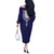 Printed Dashiki African Off The Shoulder Long Sleeve Dress Blue - Wonder Print Shop