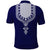 Printed Dashiki African Polo Shirt Blue - Wonder Print Shop