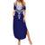 Printed Dashiki African Summer Maxi Dress Blue - Wonder Print Shop