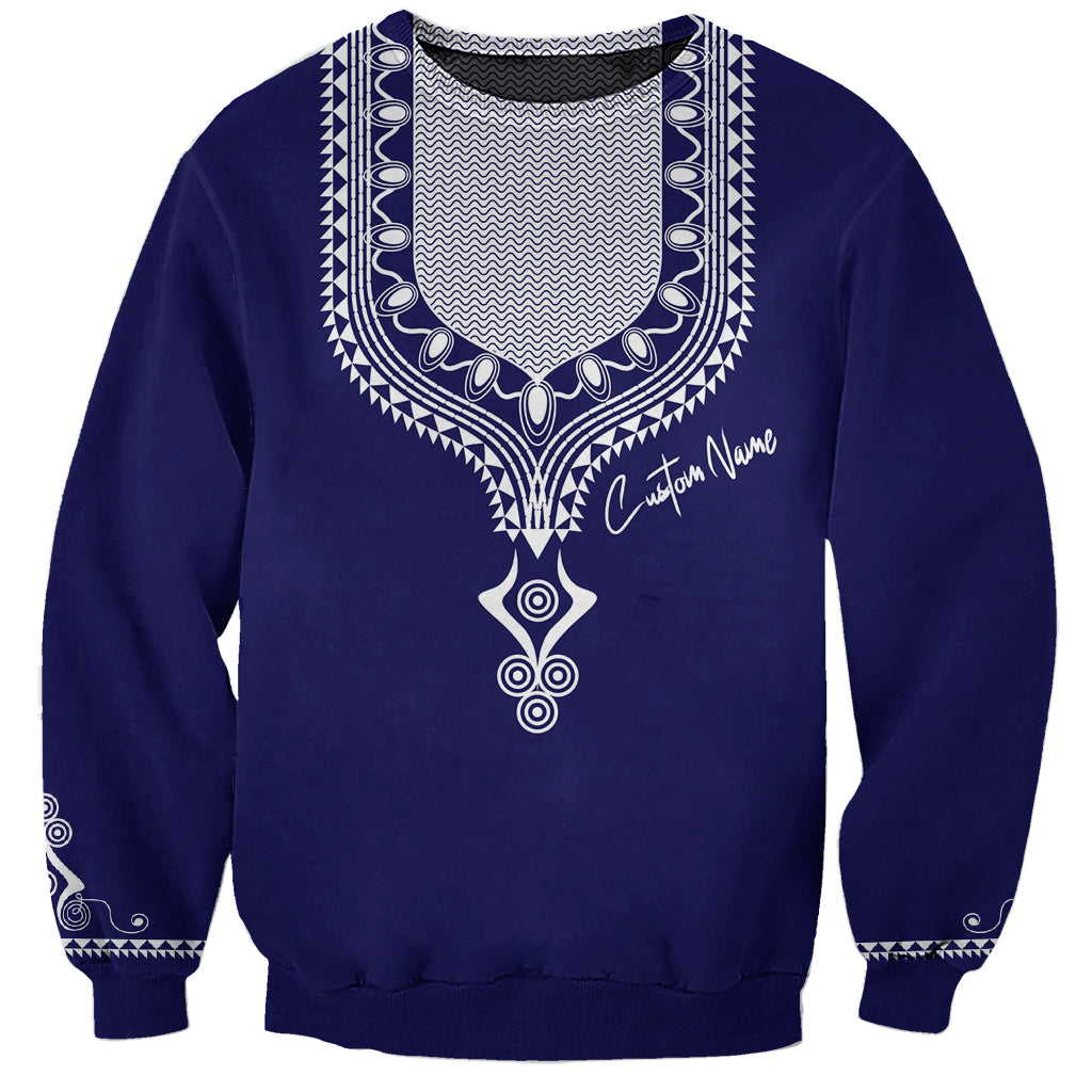 Printed Dashiki African Sweatshirt Blue - Wonder Print Shop