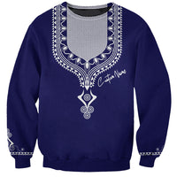 Printed Dashiki African Sweatshirt Blue - Wonder Print Shop