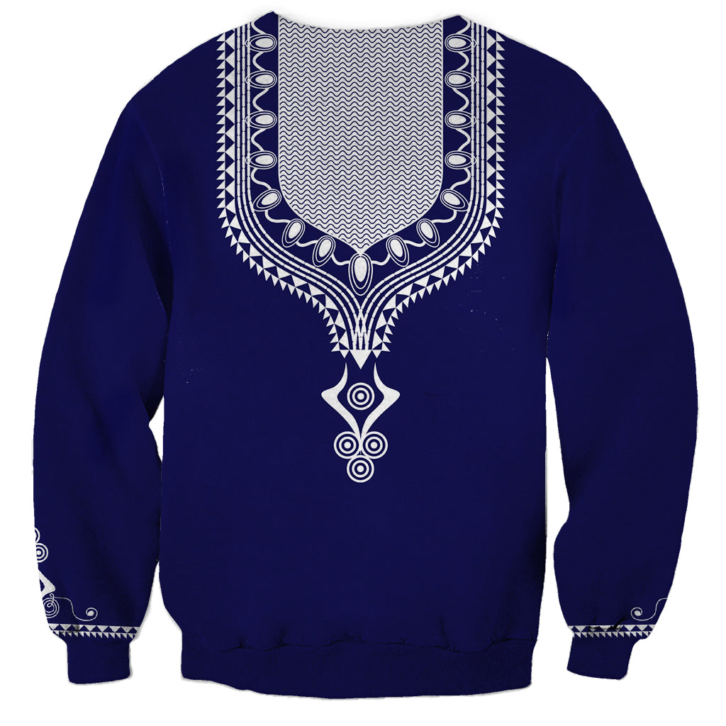 Printed Dashiki African Sweatshirt Blue - Wonder Print Shop