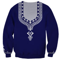 Printed Dashiki African Sweatshirt Blue - Wonder Print Shop