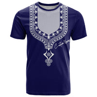 Printed Dashiki African T Shirt Blue - Wonder Print Shop