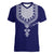 Printed Dashiki African Women V Neck T Shirt Blue - Wonder Print Shop
