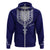 Printed Dashiki African Zip Hoodie Blue - Wonder Print Shop
