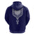 Printed Dashiki African Zip Hoodie Blue - Wonder Print Shop