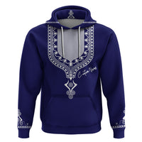 Printed Dashiki African Zip Hoodie Blue - Wonder Print Shop