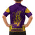 Anubis and Horus Family Matching Long Sleeve Bodycon Dress and Hawaiian Shirt Egyptian God Purple