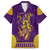 Anubis and Horus Family Matching Long Sleeve Bodycon Dress and Hawaiian Shirt Egyptian God Purple