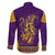 Anubis and Horus Family Matching Long Sleeve Bodycon Dress and Hawaiian Shirt Egyptian God Purple