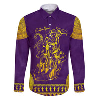 Anubis and Horus Family Matching Mermaid Dress and Hawaiian Shirt Egyptian God Purple - Wonder Print Shop