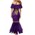 Anubis and Horus Family Matching Mermaid Dress and Hawaiian Shirt Egyptian God Purple