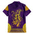 Anubis and Horus Family Matching Off Shoulder Maxi Dress and Hawaiian Shirt Egyptian God Purple