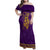 Anubis and Horus Family Matching Off Shoulder Maxi Dress and Hawaiian Shirt Egyptian God Purple