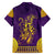 Anubis and Horus Family Matching Short Sleeve Bodycon Dress and Hawaiian Shirt Egyptian God Purple - Wonder Print Shop