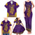 Anubis and Horus Family Matching Tank Maxi Dress and Hawaiian Shirt Egyptian God Purple