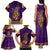 Anubis and Horus Family Matching Tank Maxi Dress and Hawaiian Shirt Egyptian God Purple