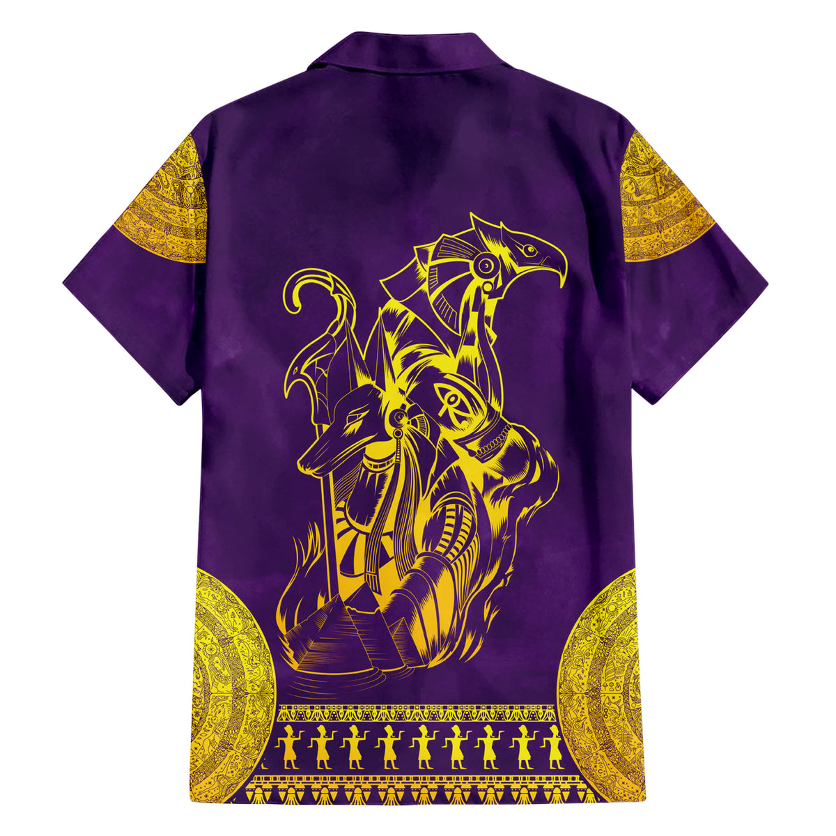 Anubis and Horus Hawaiian Shirt Egyptian God Purple - Wonder Print Shop