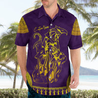 Anubis and Horus Hawaiian Shirt Egyptian God Purple - Wonder Print Shop