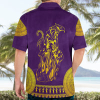 Anubis and Horus Hawaiian Shirt Egyptian God Purple - Wonder Print Shop