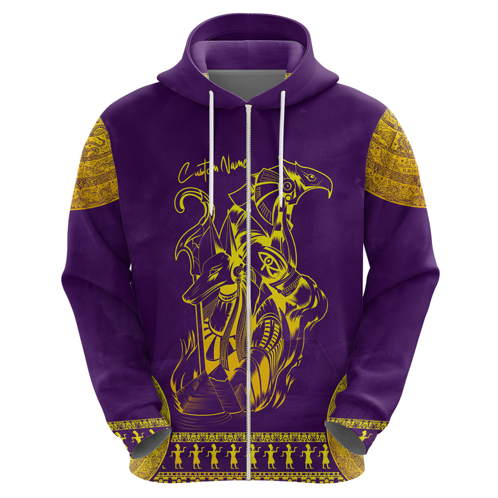 Anubis and Horus Hoodie Egyptian God Purple - Wonder Print Shop