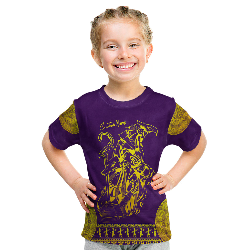 Anubis and Horus Kid T Shirt Egyptian God Purple - Wonder Print Shop
