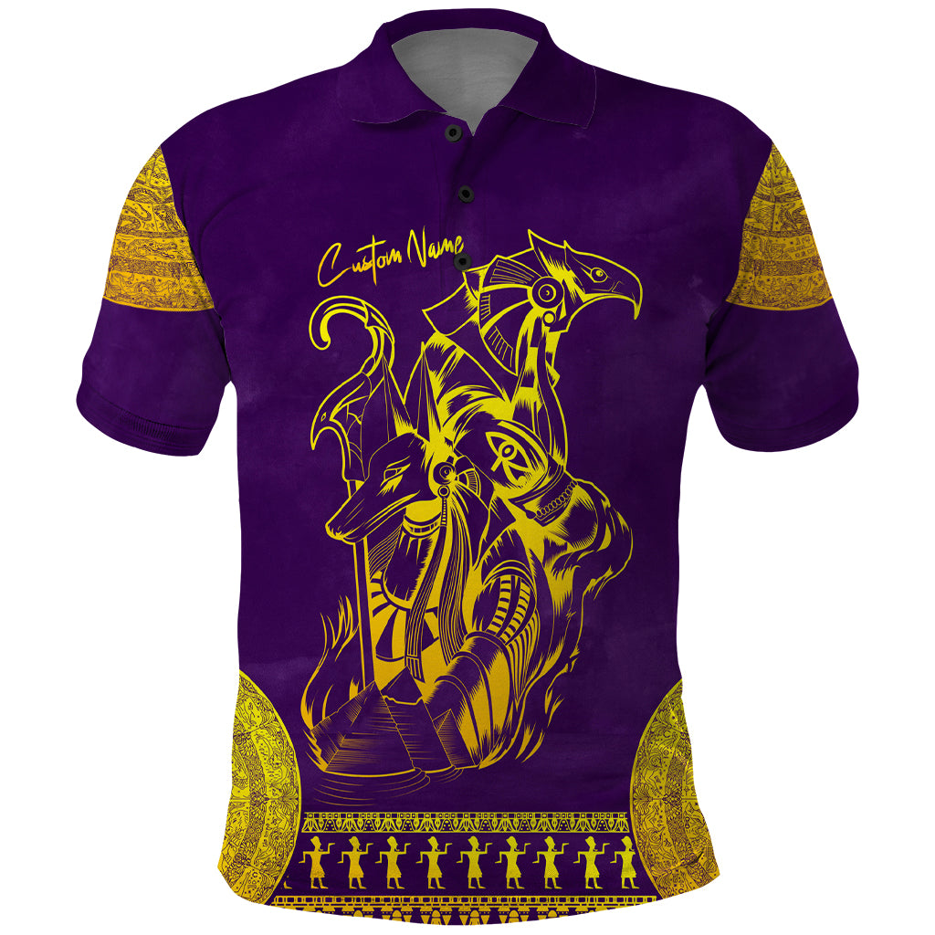 Anubis and Horus Polo Shirt Egyptian God Purple