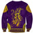 Anubis and Horus Sweatshirt Egyptian God Purple