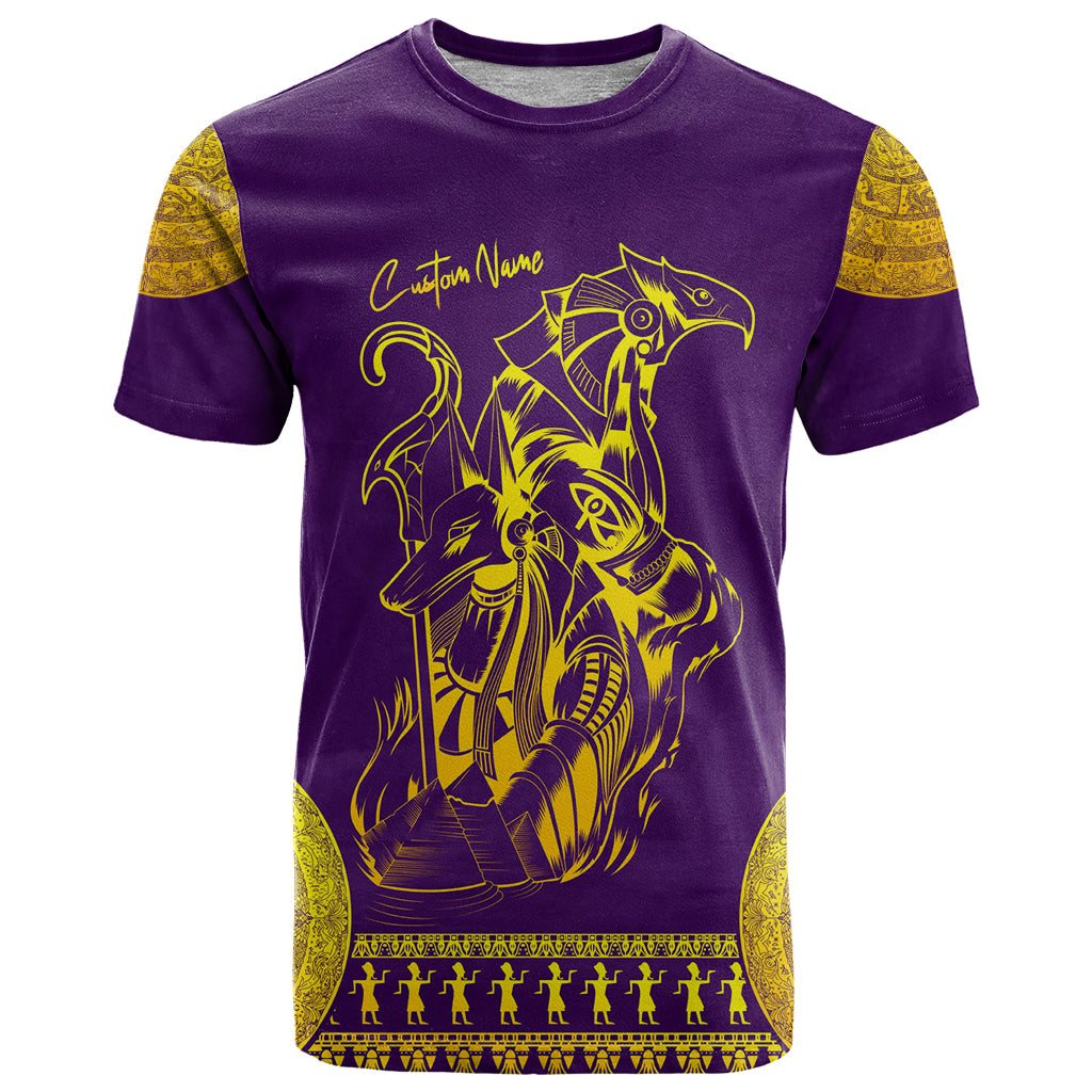 Anubis and Horus T Shirt Egyptian God Purple - Wonder Print Shop