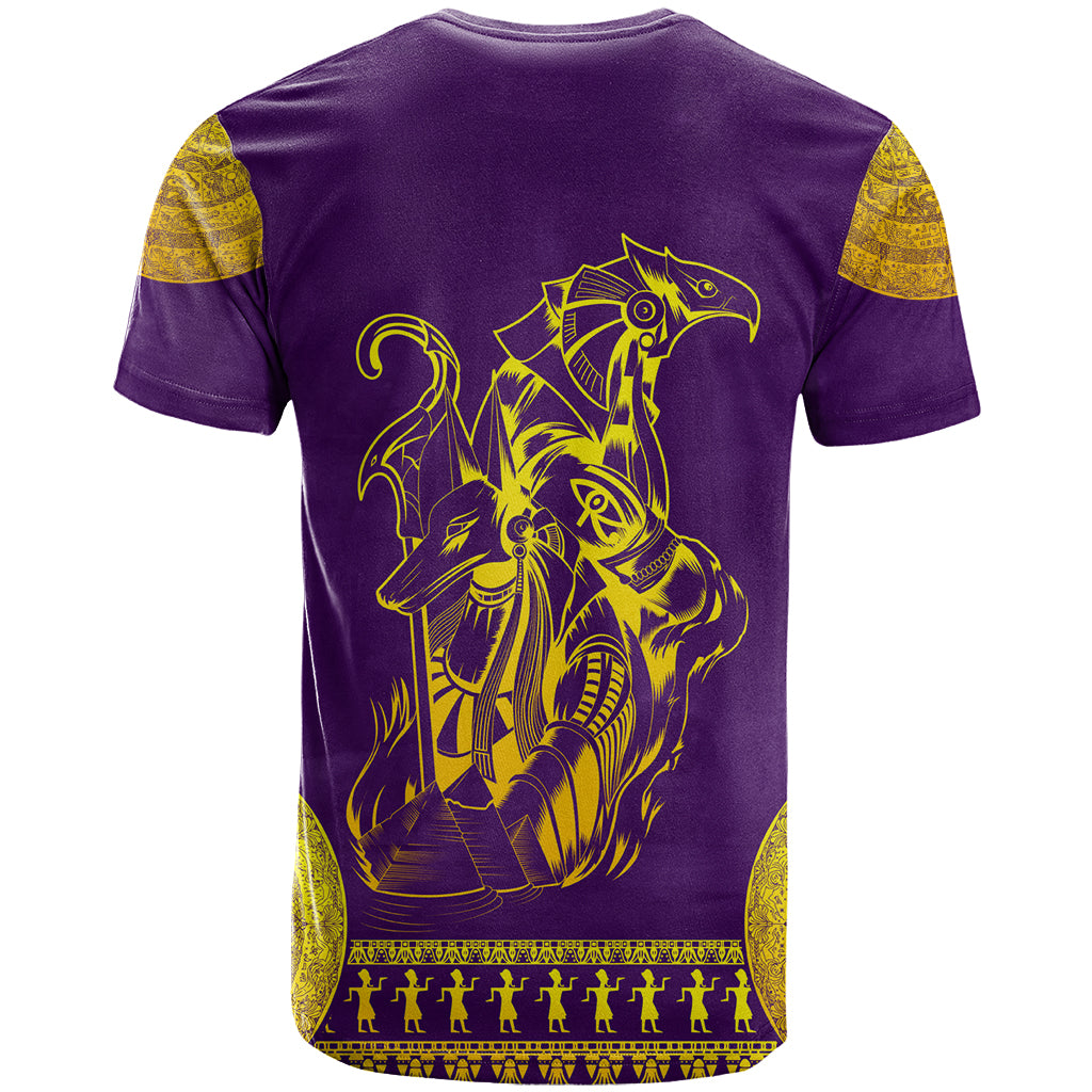 Anubis and Horus T Shirt Egyptian God Purple - Wonder Print Shop