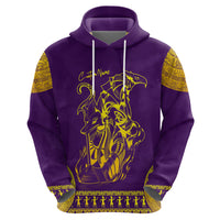 Anubis and Horus Zip Hoodie Egyptian God Purple - Wonder Print Shop