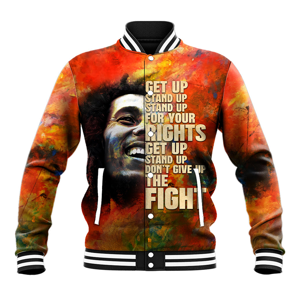 Reggae Legend Bob Baseball Jacket Retro Style - Wonder Print Shop