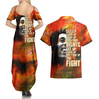 Reggae Legend Bob Couples Matching Summer Maxi Dress and Hawaiian Shirt Retro Style - Wonder Print Shop