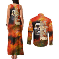 Reggae Legend Bob Couples Matching Tank Maxi Dress and Long Sleeve Button Shirt Retro Style - Wonder Print Shop