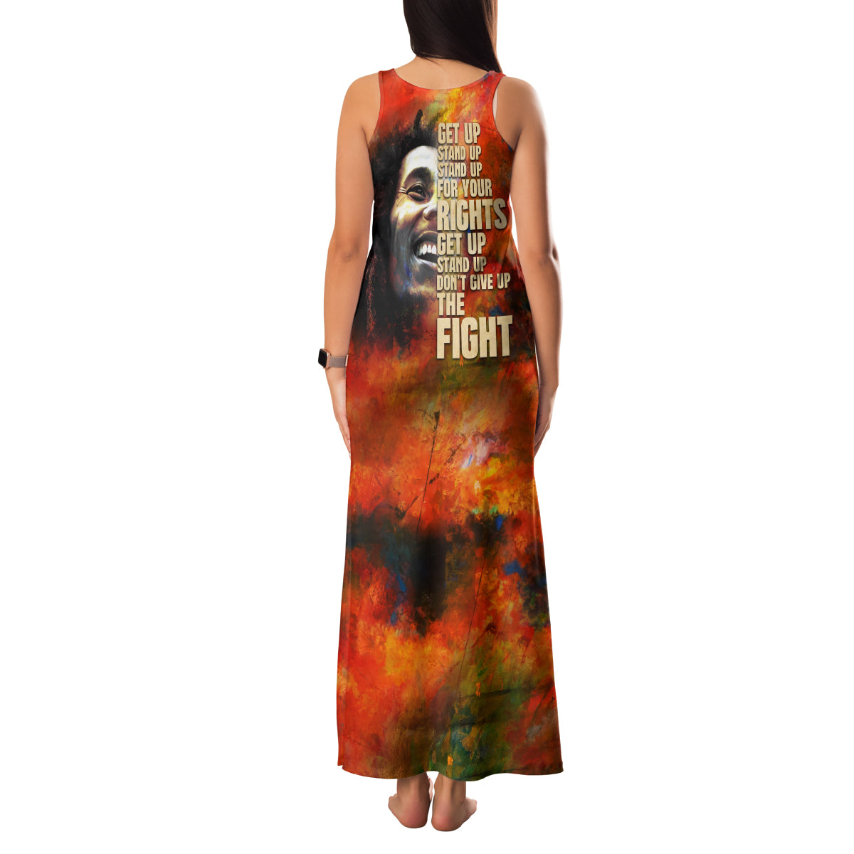 Reggae Legend Bob Family Matching Tank Maxi Dress and Hawaiian Shirt Retro Style - Wonder Print Shop