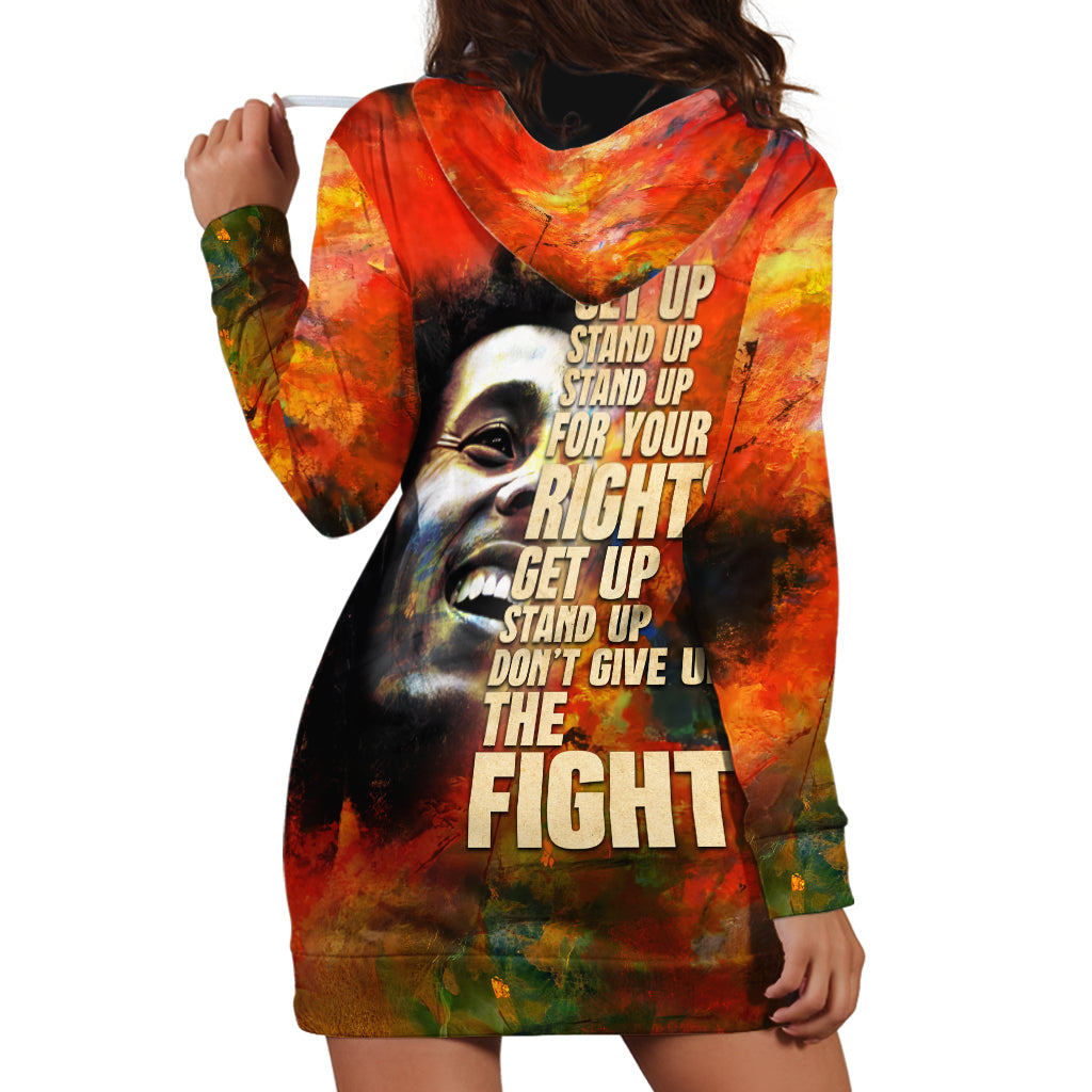 Reggae Legend Bob Hoodie Dress Retro Style - Wonder Print Shop