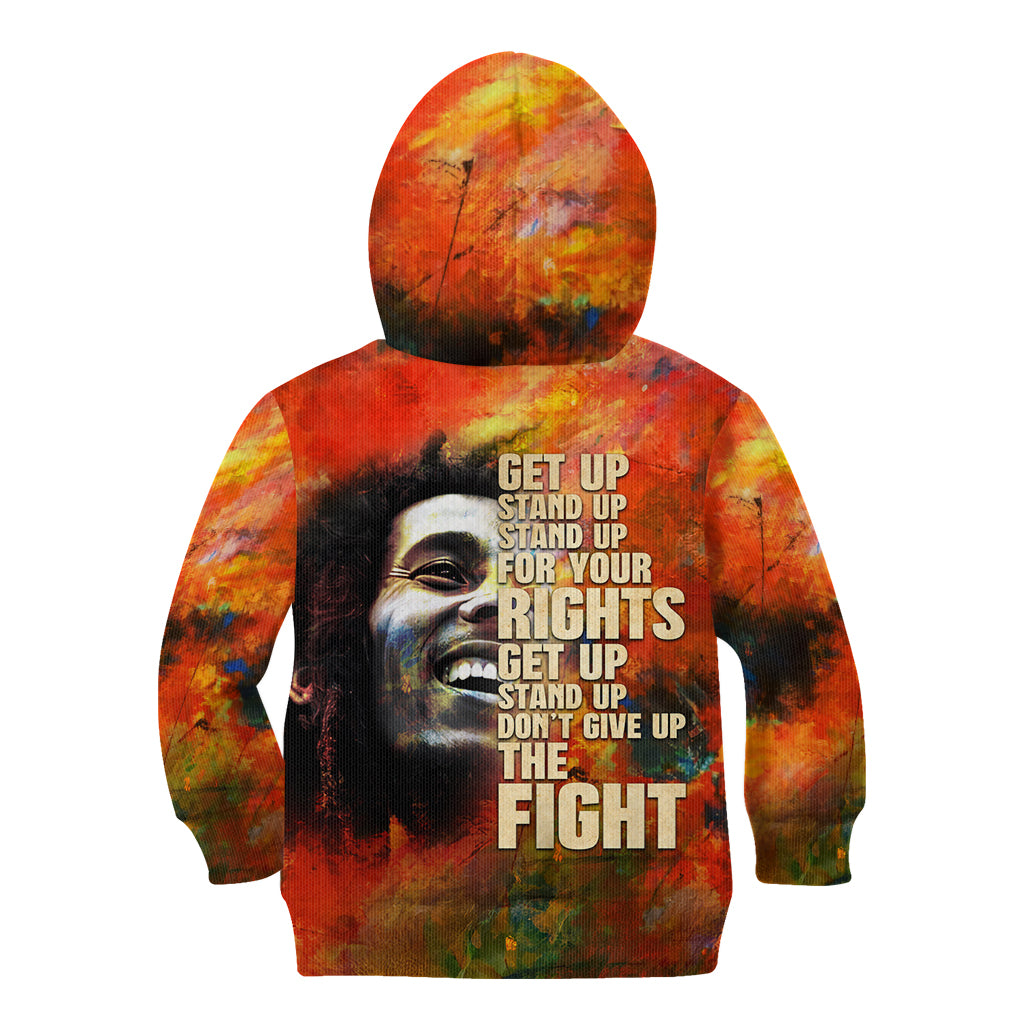 Reggae Legend Bob Kid Hoodie Retro Style - Wonder Print Shop