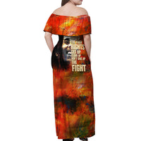 Reggae Legend Bob Off Shoulder Maxi Dress Retro Style - Wonder Print Shop
