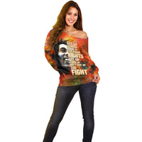 Reggae Legend Bob Off Shoulder Sweater Retro Style - Wonder Print Shop