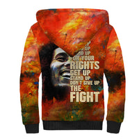 Reggae Legend Bob Sherpa Hoodie Retro Style - Wonder Print Shop