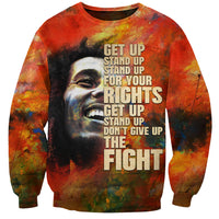 Reggae Legend Bob Sweatshirt Retro Style - Wonder Print Shop