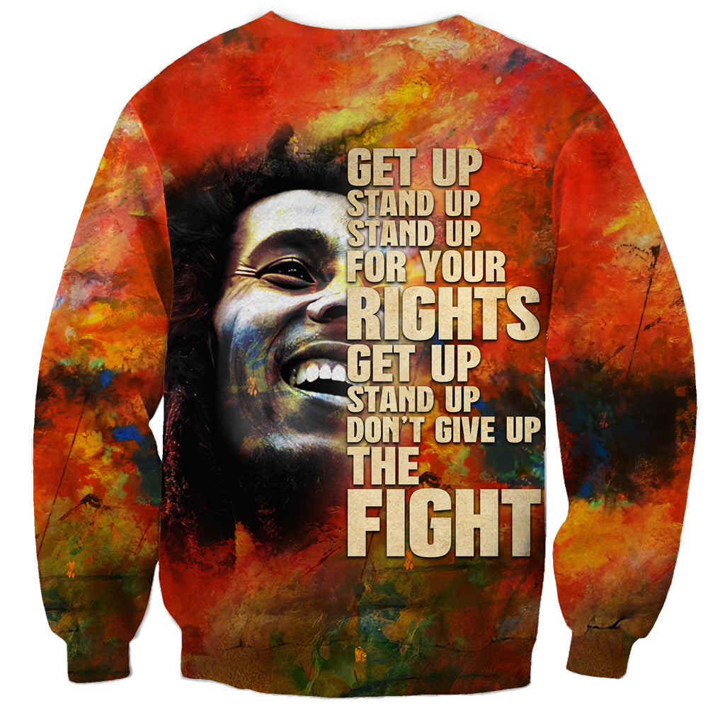 Reggae Legend Bob Sweatshirt Retro Style - Wonder Print Shop
