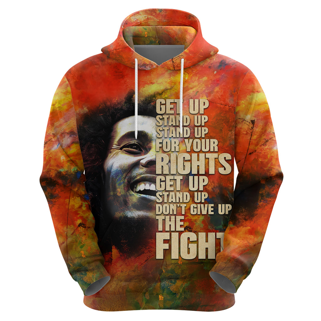 Reggae Legend Bob Zip Hoodie Retro Style - Wonder Print Shop