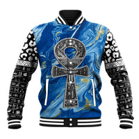 Ankh On Blue Baseball Jacket Pan African - Wonder Print Shop