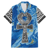 Ankh On Blue Family Matching Mermaid Dress and Hawaiian Shirt Pan African - Wonder Print Shop
