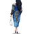 Ankh On Blue Family Matching Off Shoulder Long Sleeve Dress and Hawaiian Shirt Pan African - Wonder Print Shop